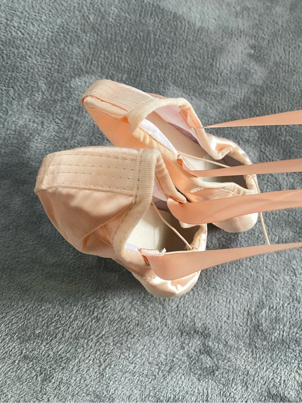 Wendywu Pink Satin Pointe Ballet Shoes Size 10 - Picture 10 of 16